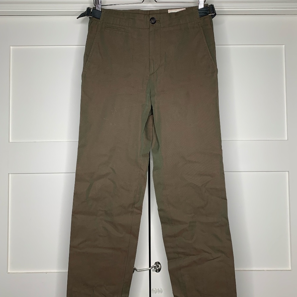 Alexander McQueen Logo Tape Green Chino Pants
